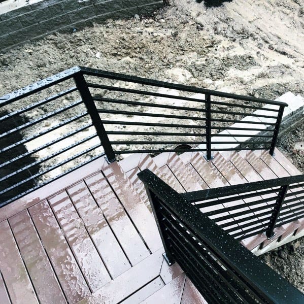 bold black metal railing