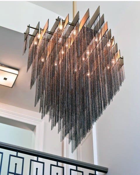 tiered metal modern chandelier 