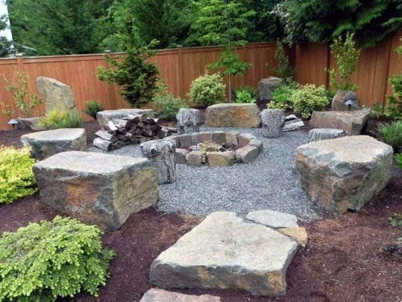 patio gravel fire pit