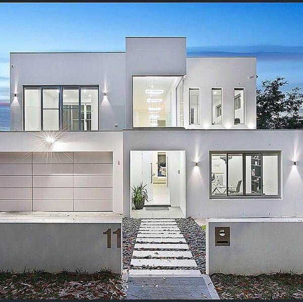 minimalist white exterior