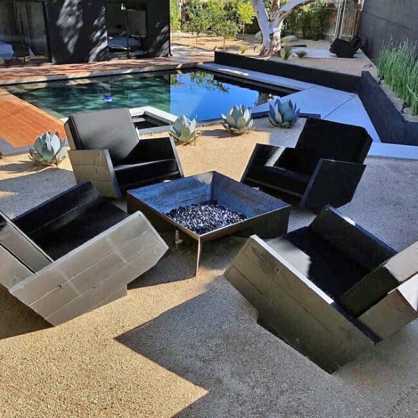 Sleek Metal Fire Pit Ideas