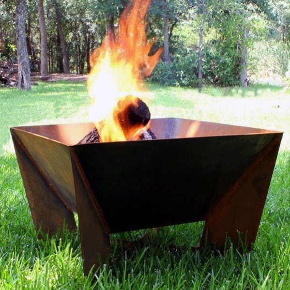 Sleek Steel Fire Pit Ideas