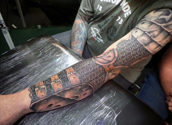 Sleeve Chain Link Tattoo Designs For Men