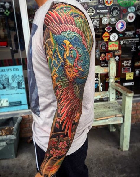 Sleeve Divinity Tattoo Phoenix For Men
