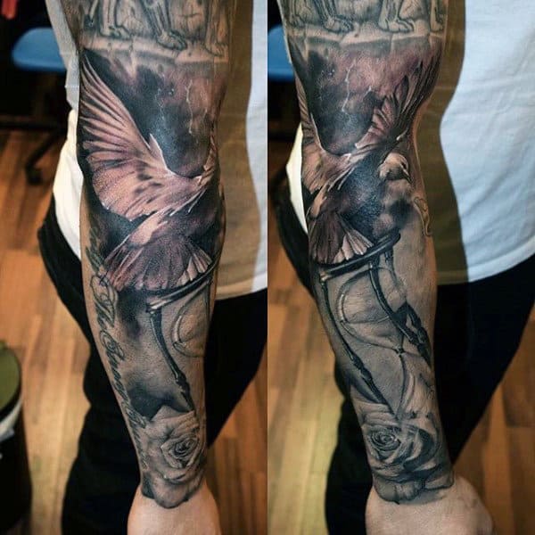 Sleeve Doves Tattoo For Men