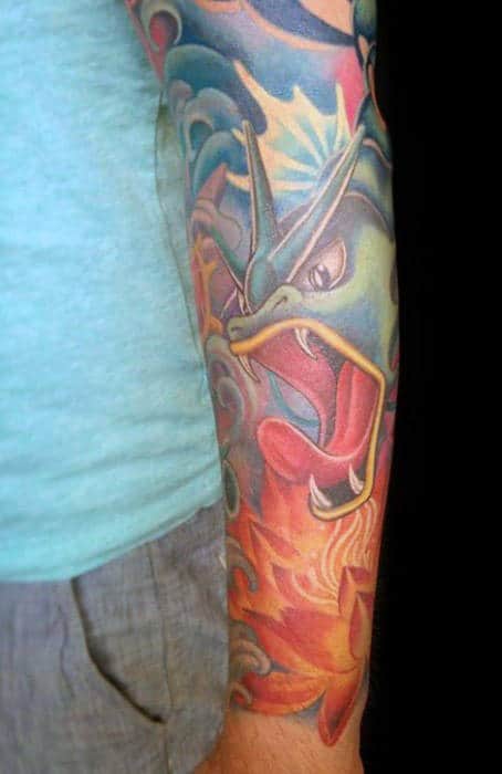 Sleeve Gyarados Amazing Mens Pokemon Tattoo Designs