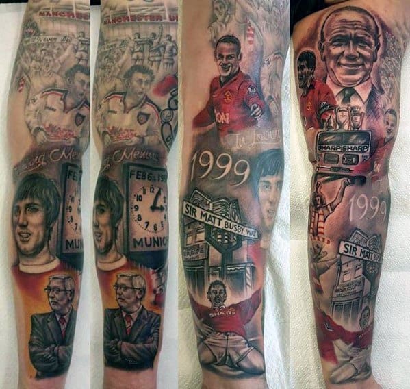 Sleeve Manchester United Tattoos For Gentlemen