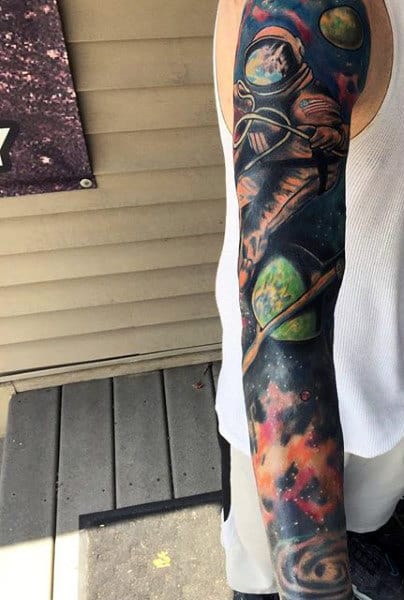 Sleeve Night Sky Tattoo For Men