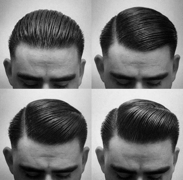 Slicked Back Manly Guys Greaser Haircut