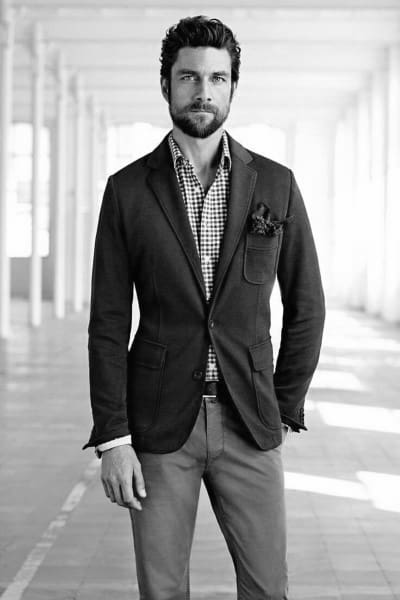 Slicked Back Medium Length Male Haircut Inspiration