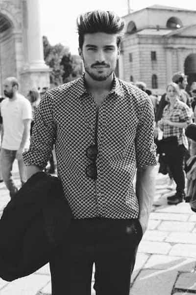 Slicked Back Modern Thick Mens Hair