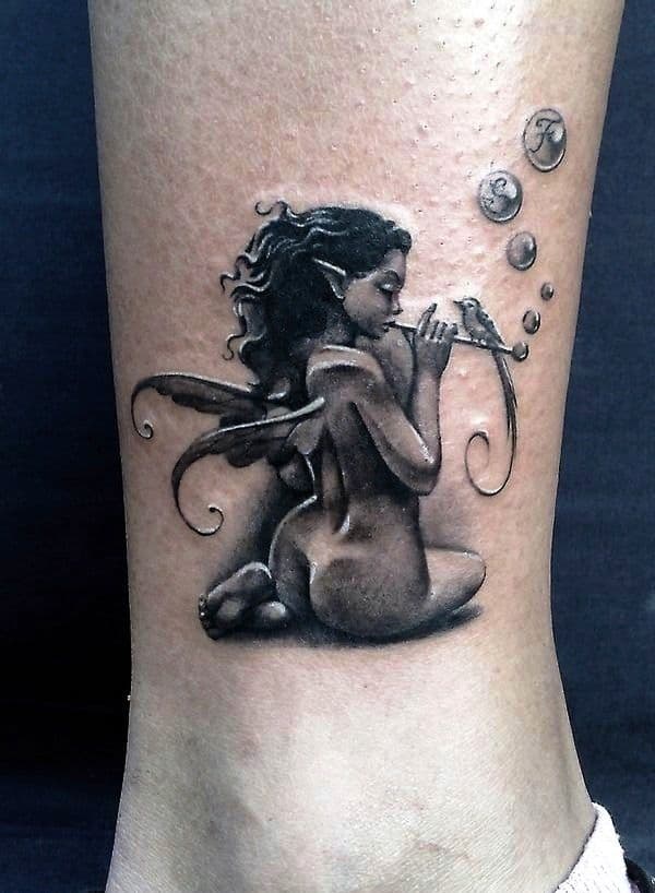Small Amazing Cute Fairy Tattoo