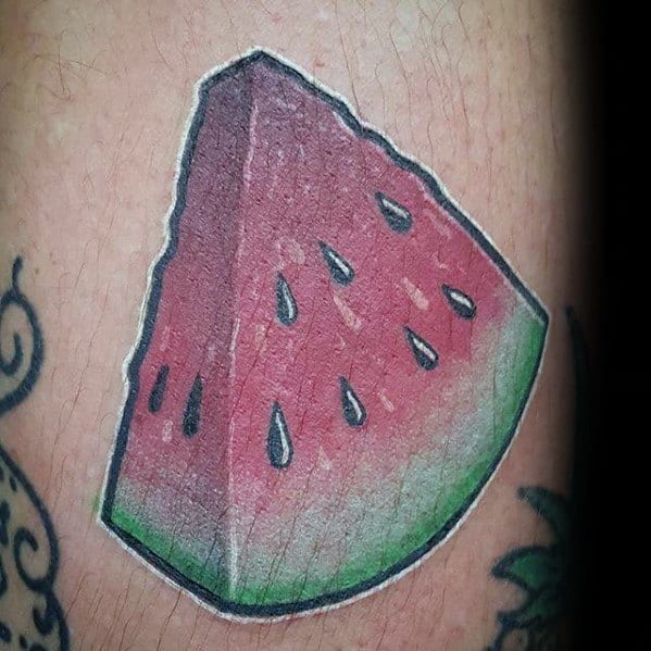 Small Arm Amazing Mens Watermelon Tattoo Designs