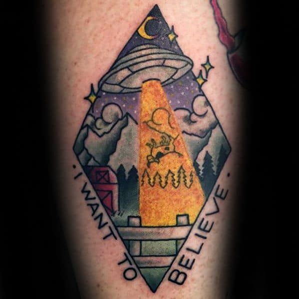 Small Arm I Want To Believe Male Tattoos Arms