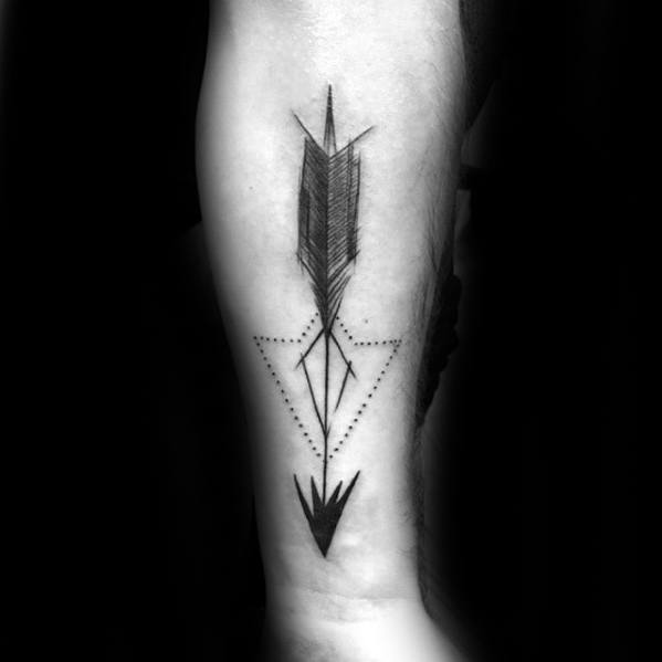 Small Arrow Mens Tattoo Ideas Forearm
