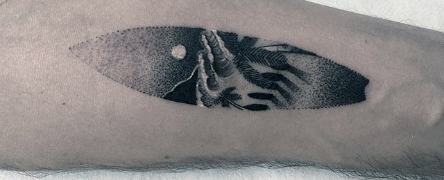 Small Beach Tattoos For Men