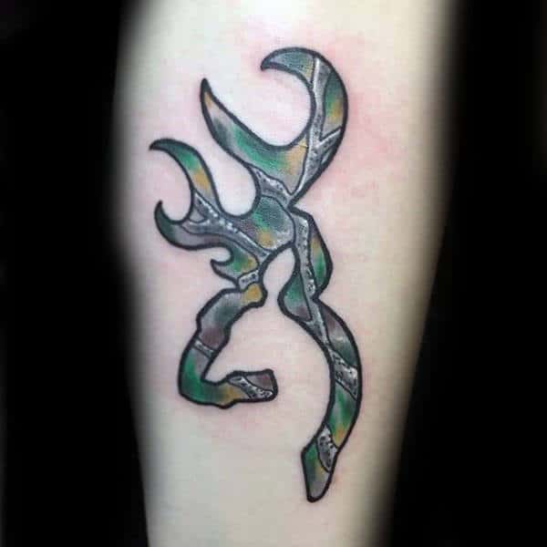 Small Browning Camo Tattoos On Man