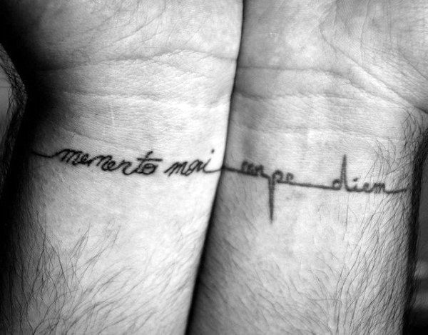 Small Carpe Diem Wrist Tattoos For Men