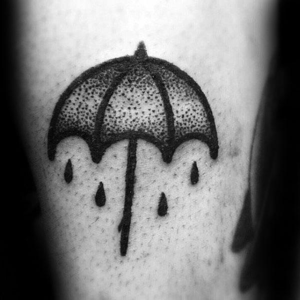 Small Dotwork Arm Umbrella Guys Tattoos