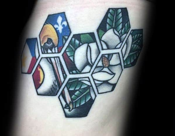 Small Forearm Geometric Pelican Mens Tattoo Ideas