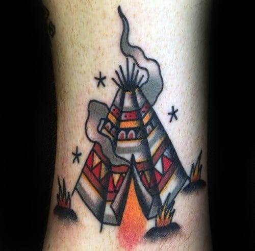 Small Forearm Incredible Teepee Tattoos For Men