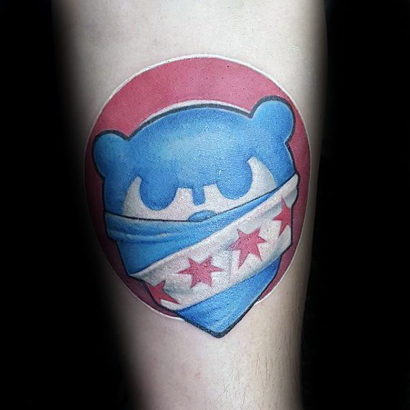 Small Forearm Male Chicago Cubs Tattoos