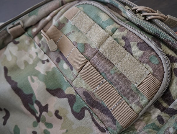 Small Front Top Pocket Closed With Molle Panel 5 11 Tactical Rush72 Backpack