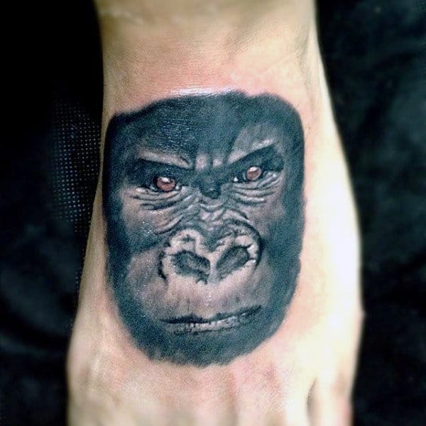 Small Gorilla Foot Mens Tattoos