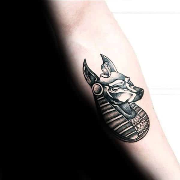 Small Guys Anubis Inner Forearm Egyptian Tattoos