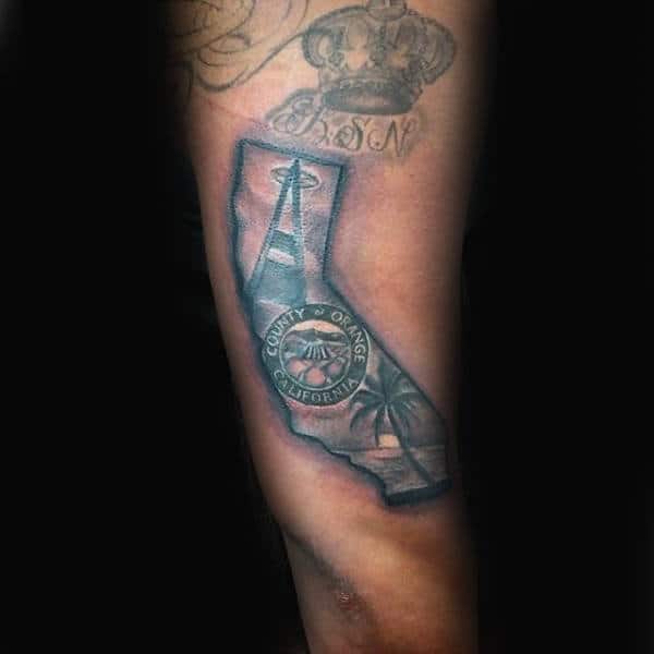 Small Guys California Arm Tattoo