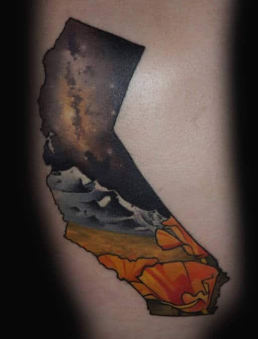 Small Guys California Outdoor Night Sky Tattoos