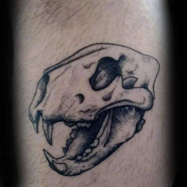 Small Guys Lion Skull Tattoos