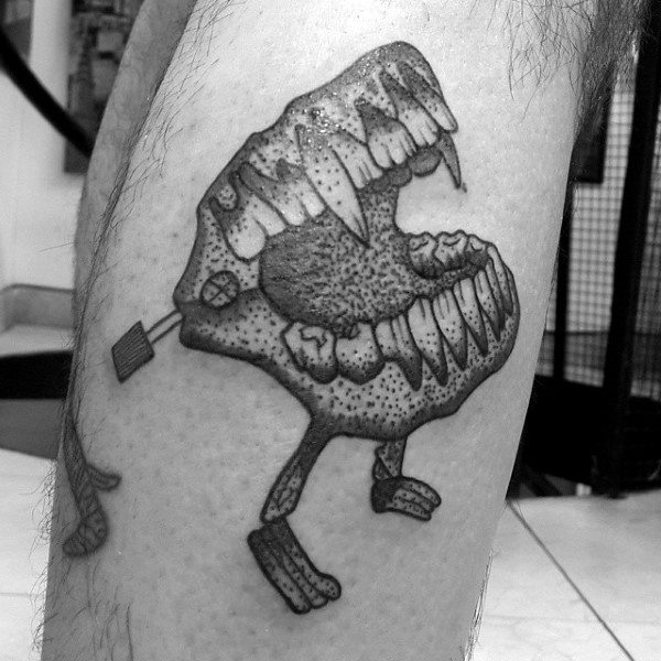 Small Guys Vampire Teeth Tattoos