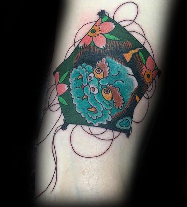 Small Inner Forearm Japanse Kite Guys Tattoos