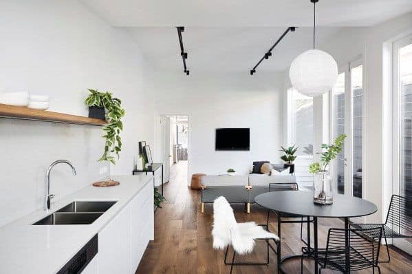 Small Kitchen Home Interior Track Lighting