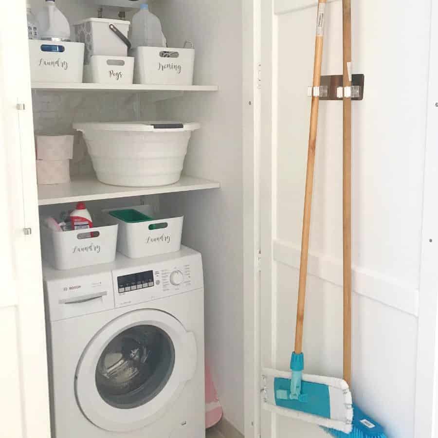 small white laundry closet 