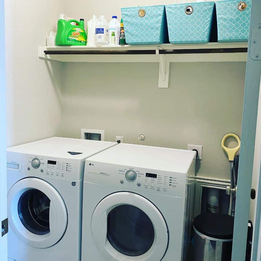 small laundry room ideas wall shelf