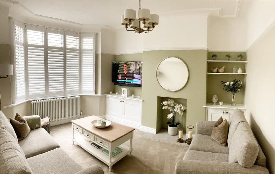 small neutral color living room