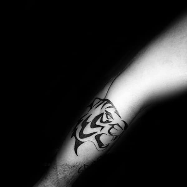 Small Mens Tribal Arm Tiger Tattoo Ideas