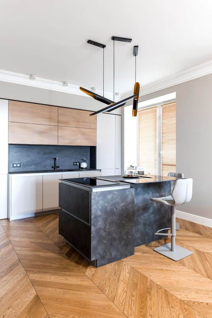 small open kitchen in apartment