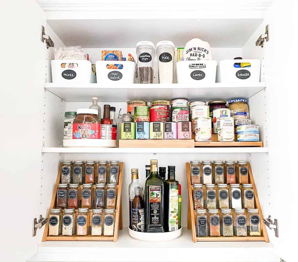 small pantry well organized