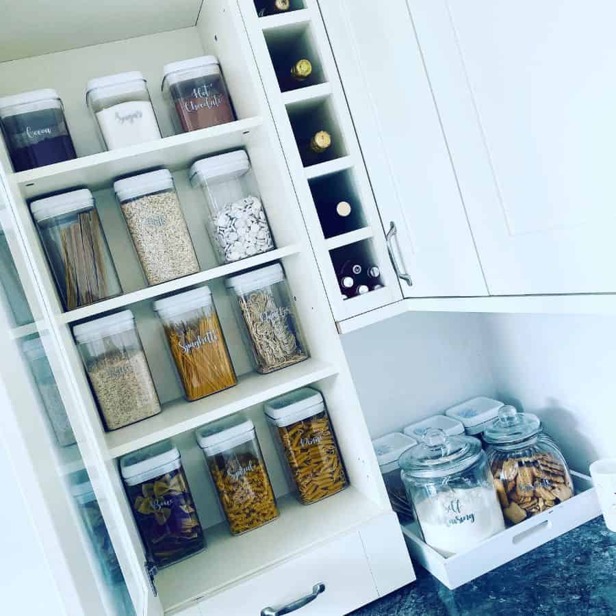 small white pantry shelving storage