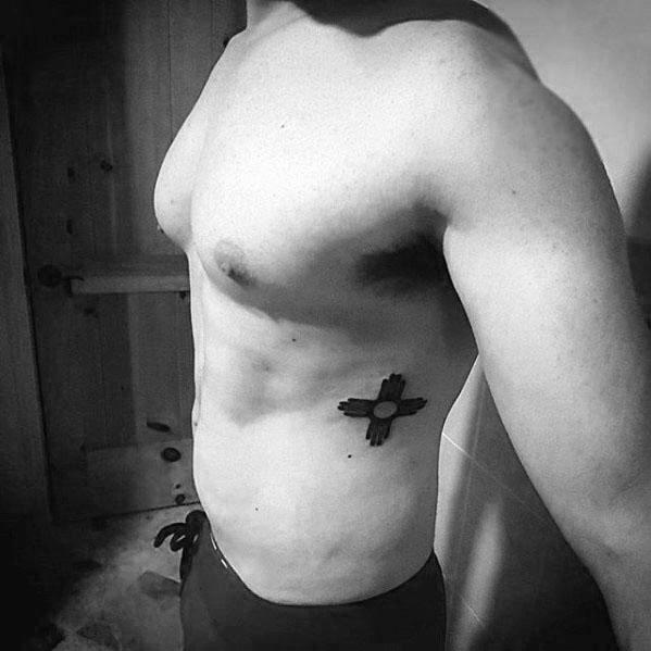 Small Rib Cage Side Of Body Zia Mens Tattoo Ideas