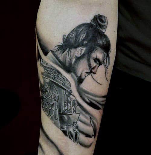 Small Samurai Tattoo Ideas For Guys