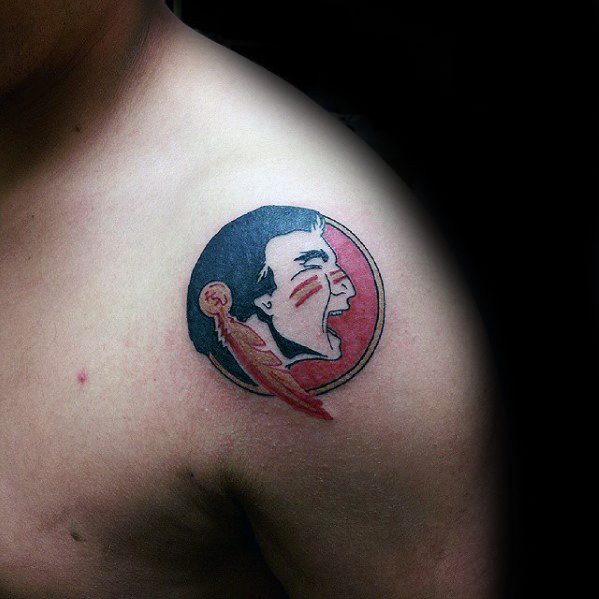 Small Shoulder Fsu Mens Tattoo Ideas