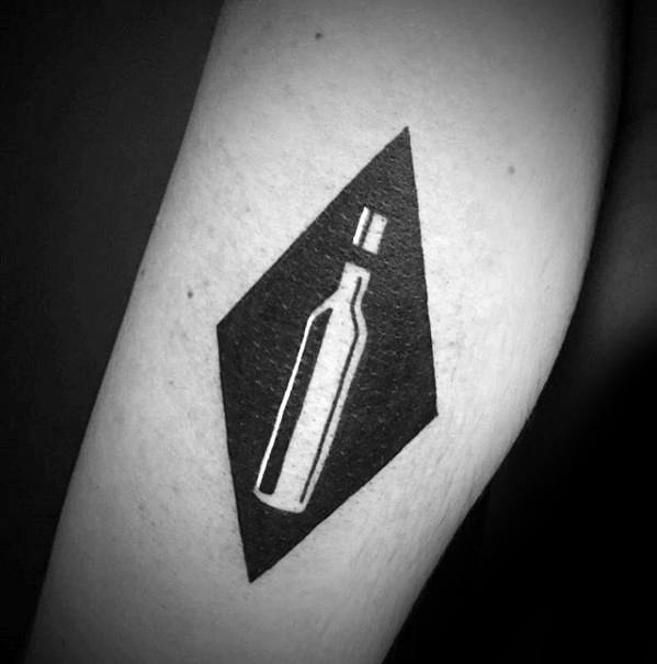 Small Simple Bottle Arm Incredible Tattoos Men