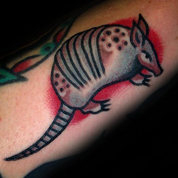 Small Simple Forearm Male Cool Armadillo Tattoo Ideas