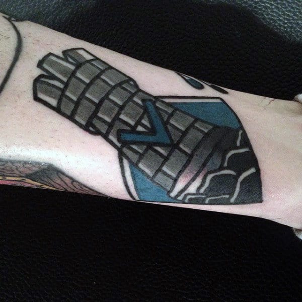 Small Simple Grey Stone Wall Castle Tower On Wrist For Men