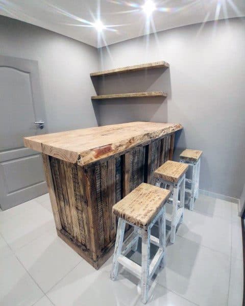 Small Simple Home Rustic Bar Ideas