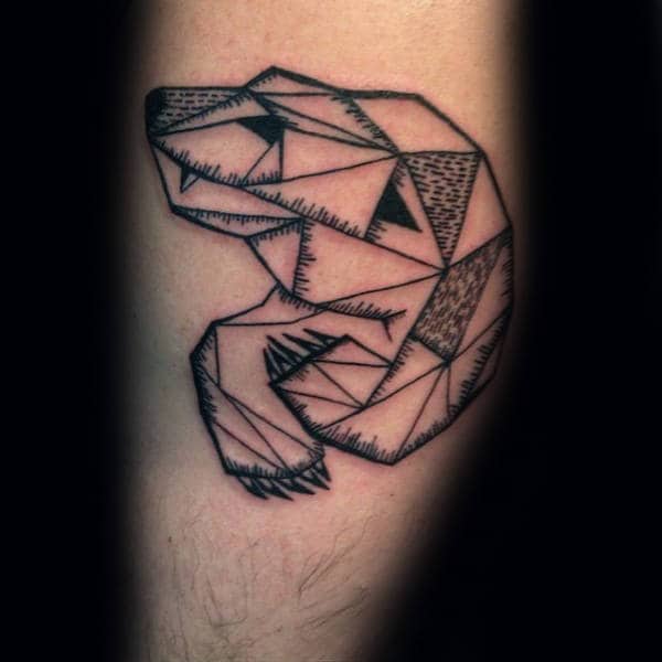 Small Simple Mens Polar Bear Geometric Tattoos